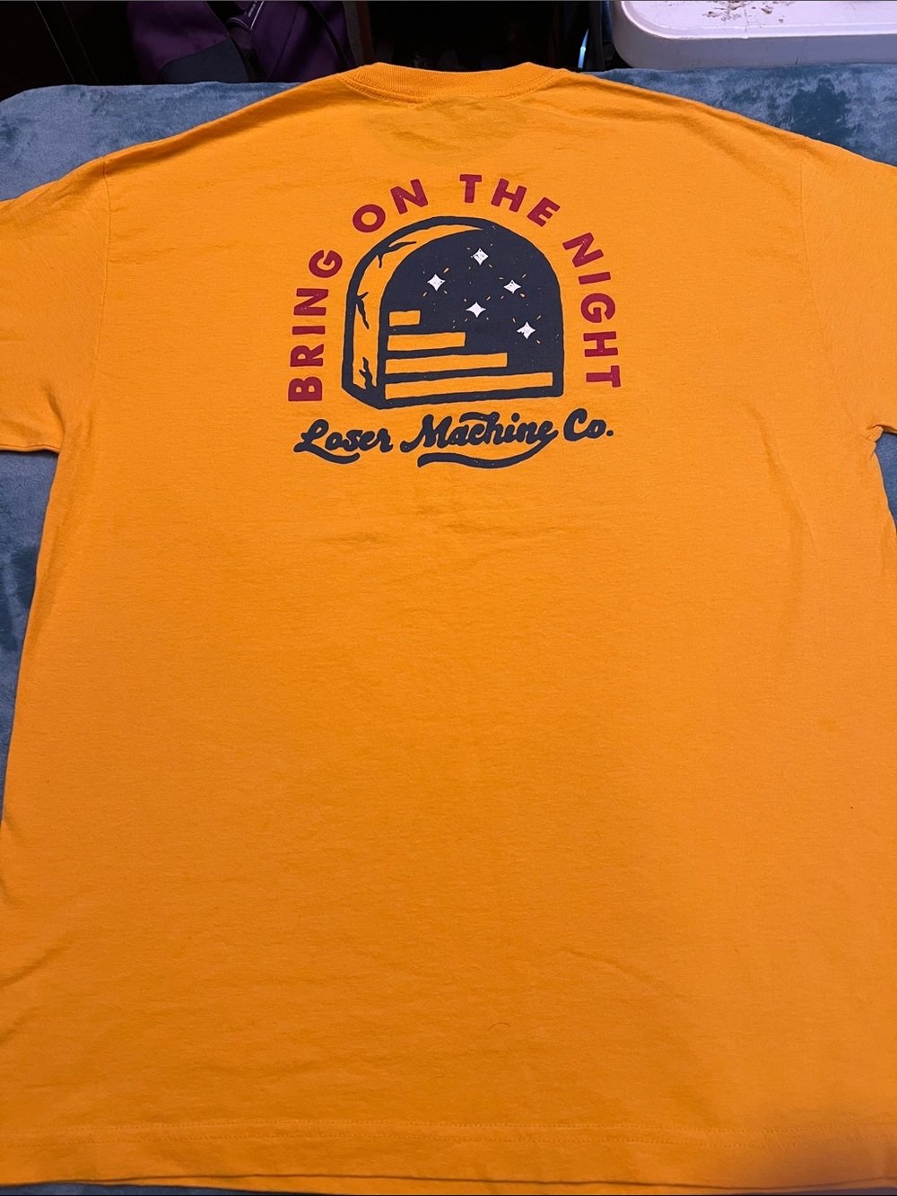 Loser Machine Conpany “Bring On The Night" Men's Orange Graphic Tee